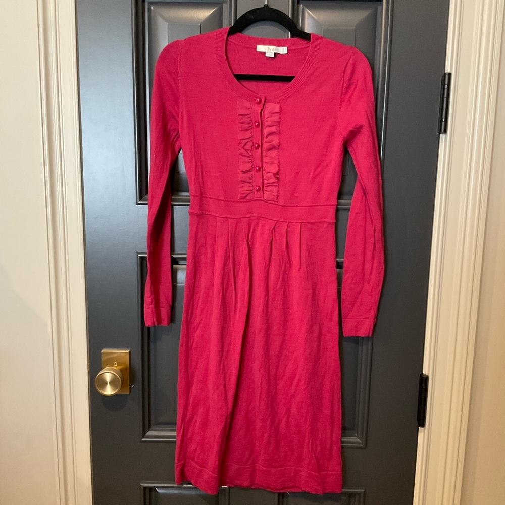 Boden pink sweater dress.  Size 6